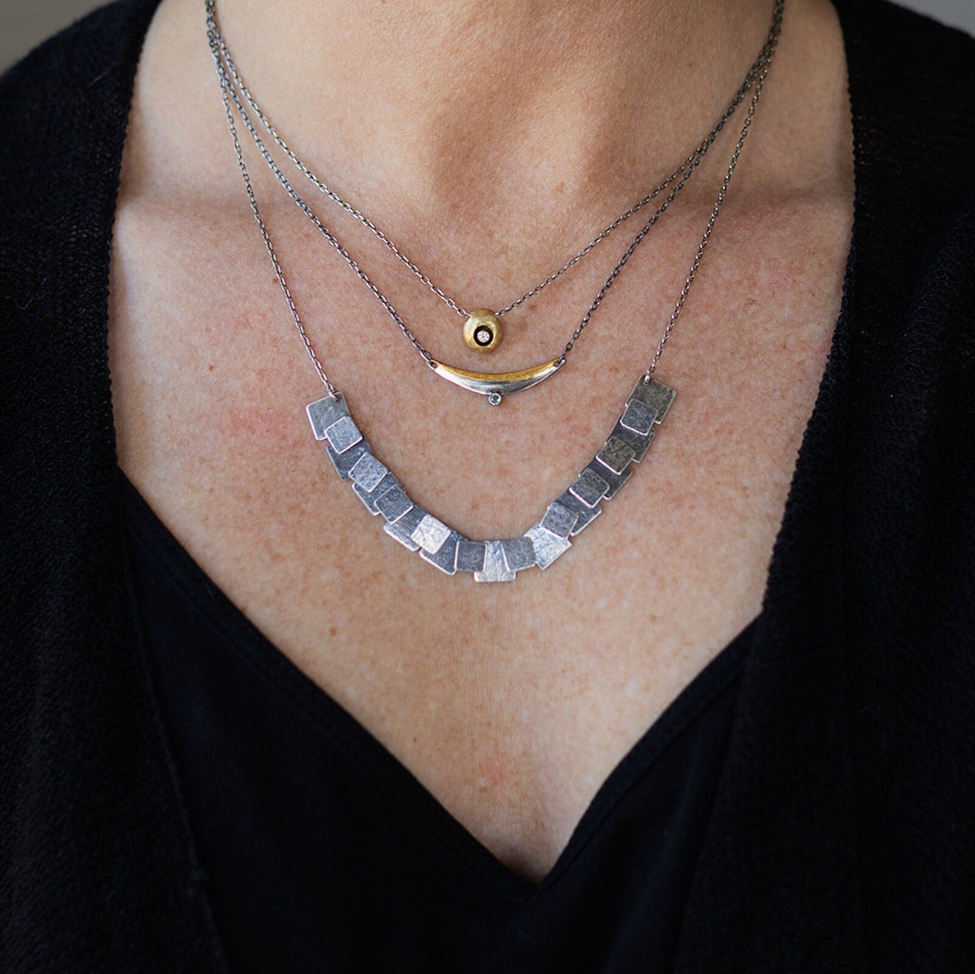 Petite Square Pivot Necklace