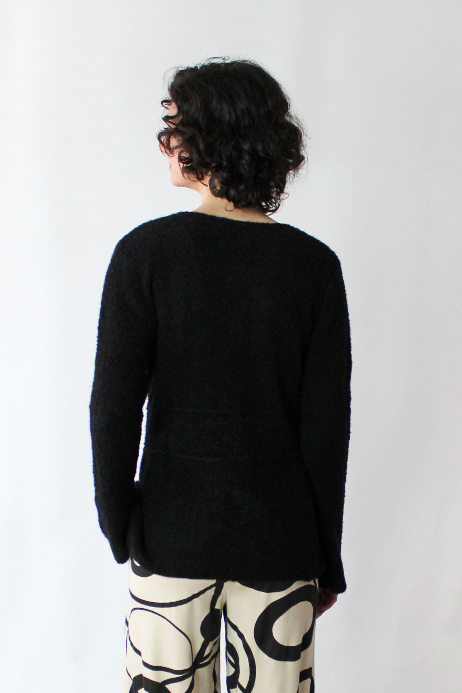 Boucle Tie Cardigan