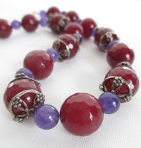 Carnelian and Amethyst Necklace