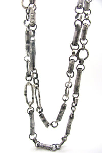 Volcanic Tubes Mixed Chain Link Necklace