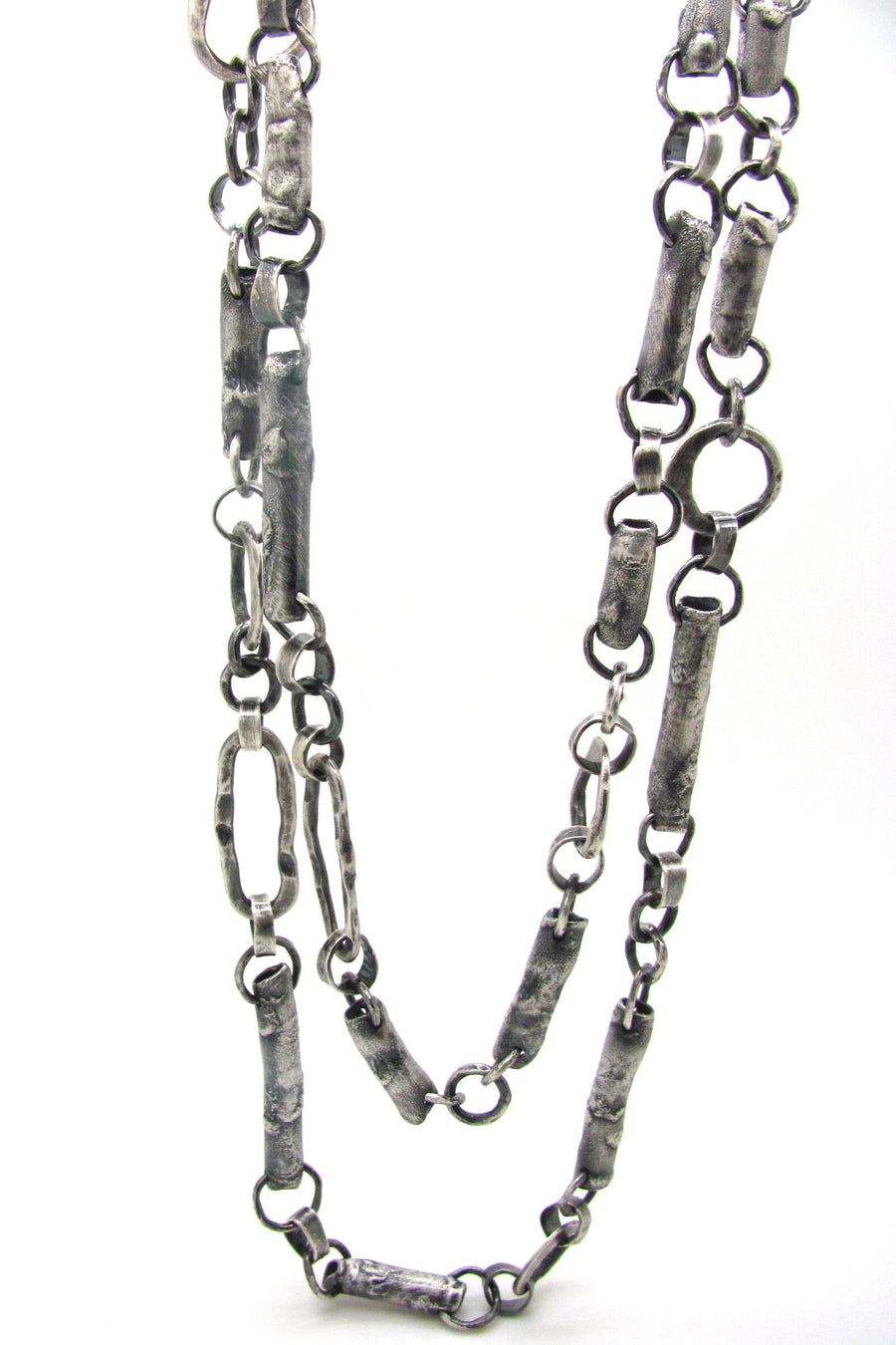 Volcanic Tubes Mixed Chain Link Necklace