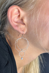 Blue Lace Blossom Earrings