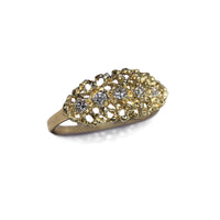 Honeycomb Lace Oval Ring