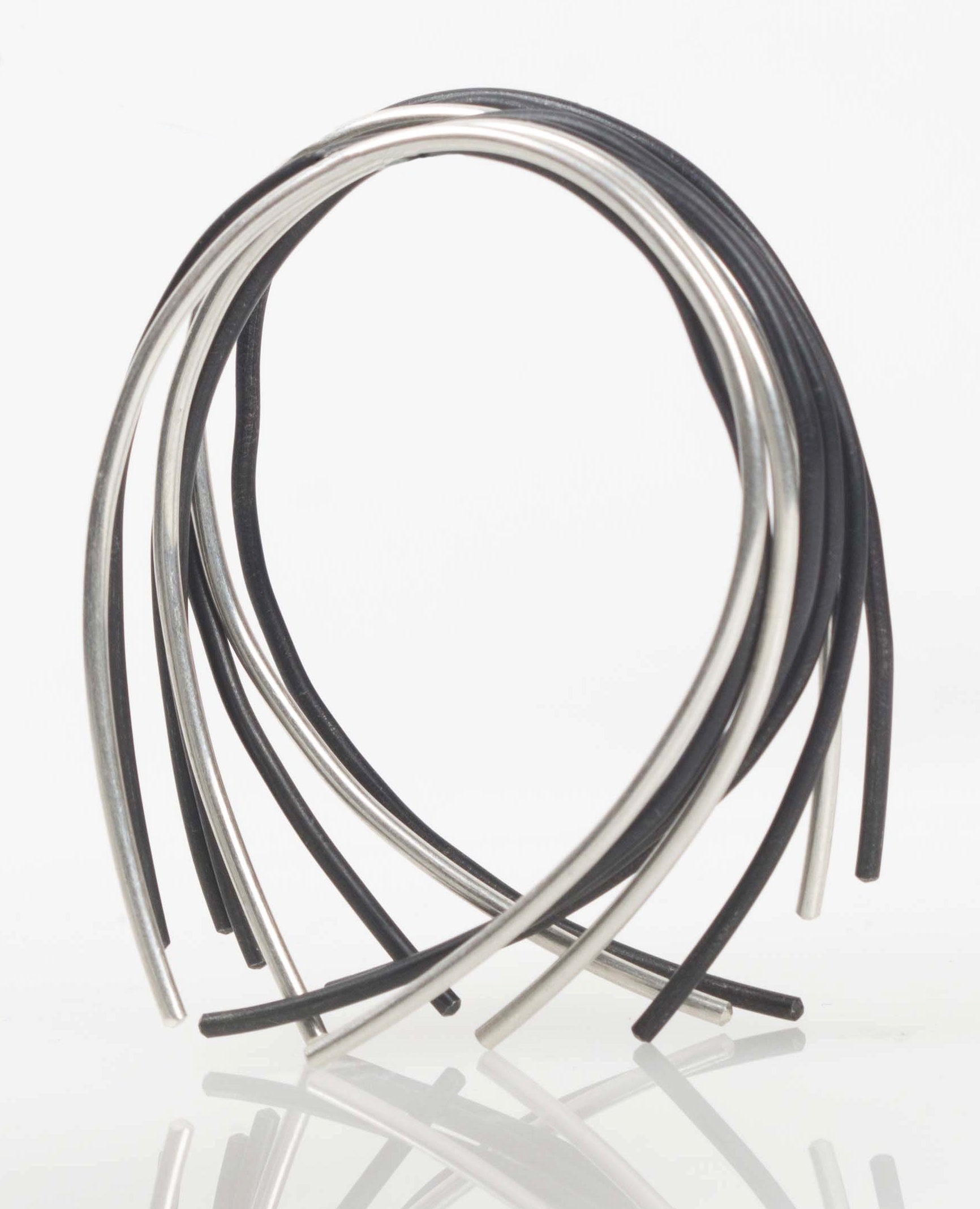 Silver and Steel Droplet Bracelets