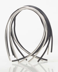 Silver and Steel Droplet Bracelets