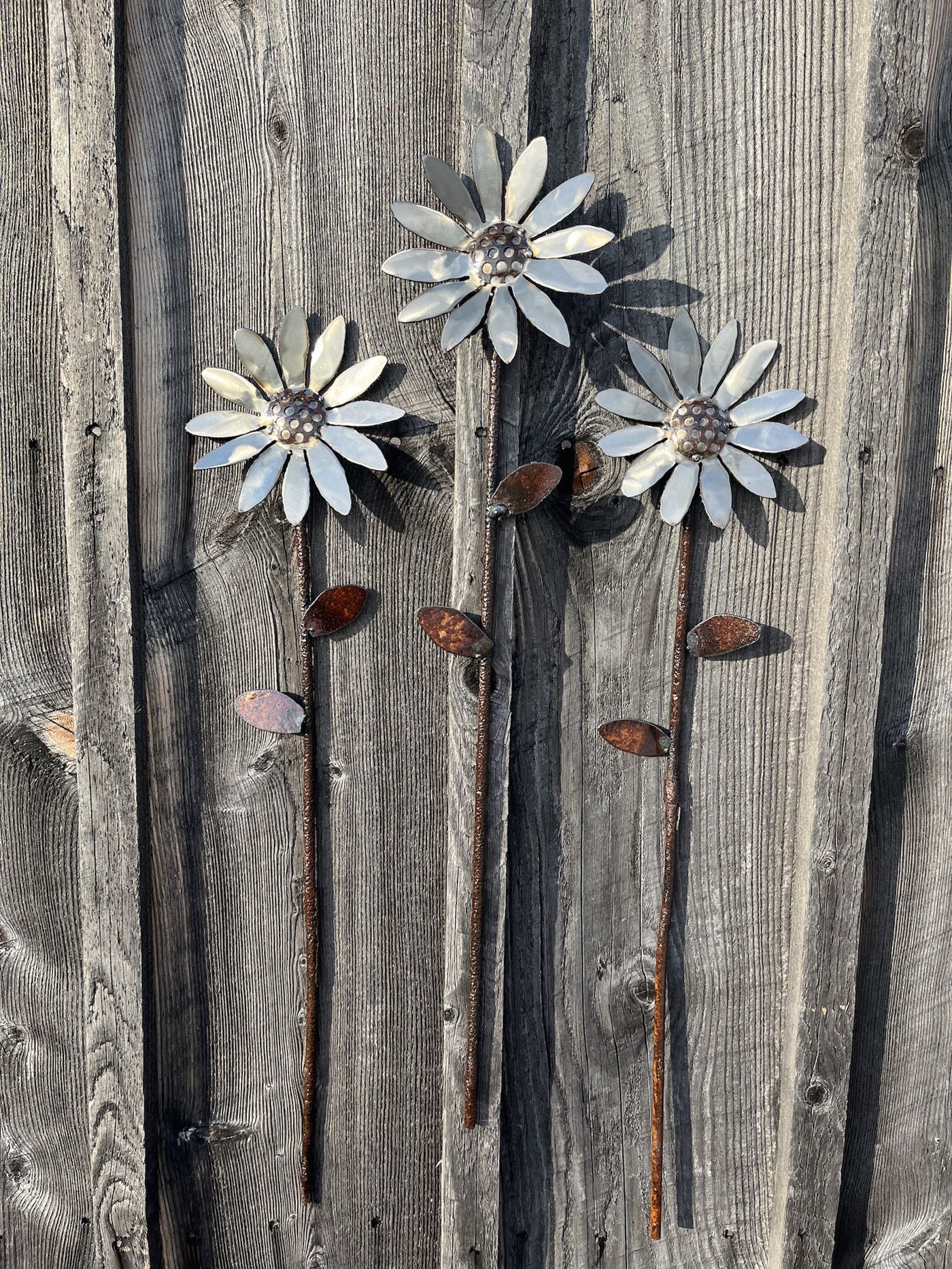 Set of Sunflower Garden Stakes