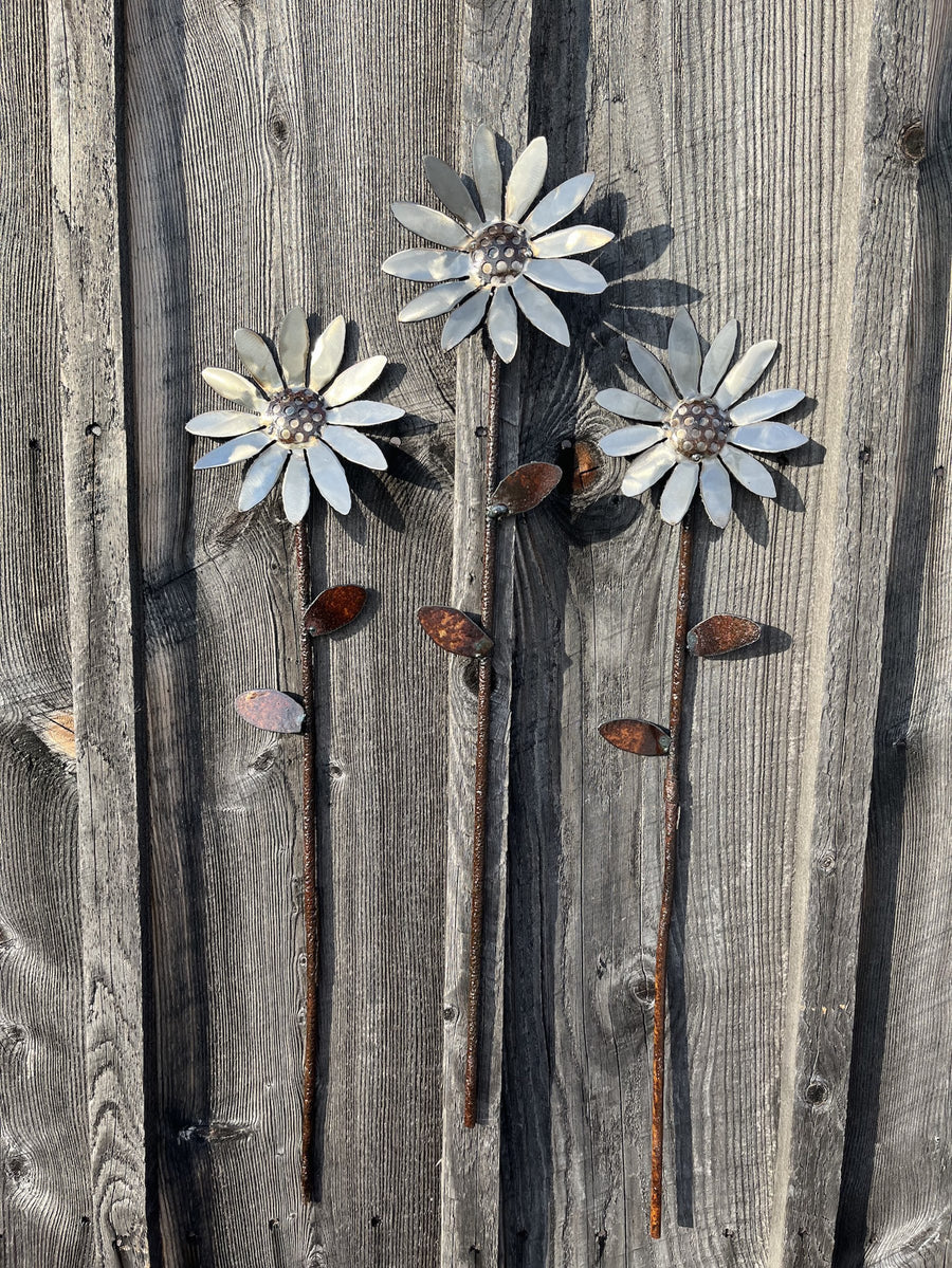 Set of Sunflower Garden Stakes
