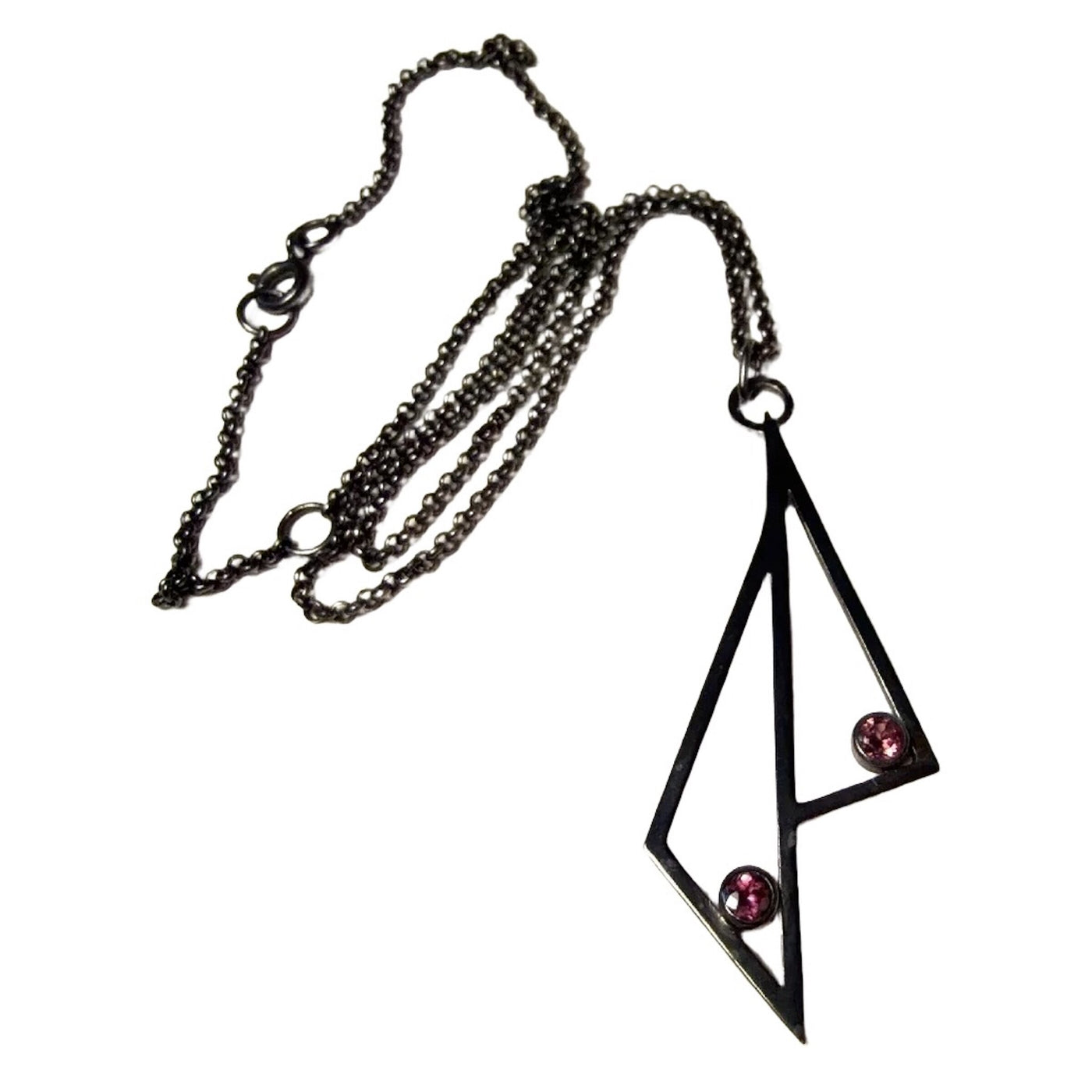 Oxidized Silver, Rhodolite