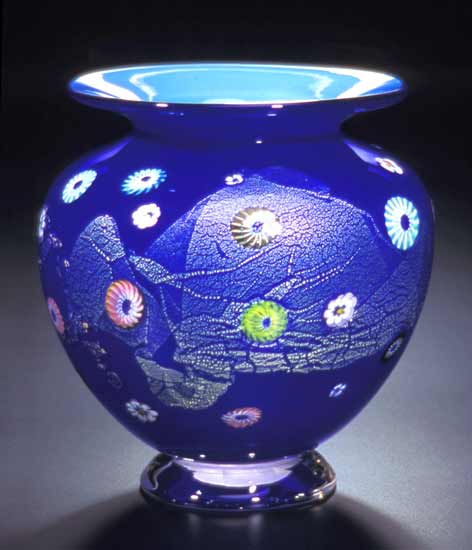 Cobalt Blossom Vase