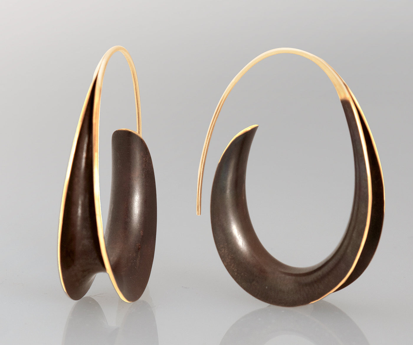 Bronze Oval Earrings