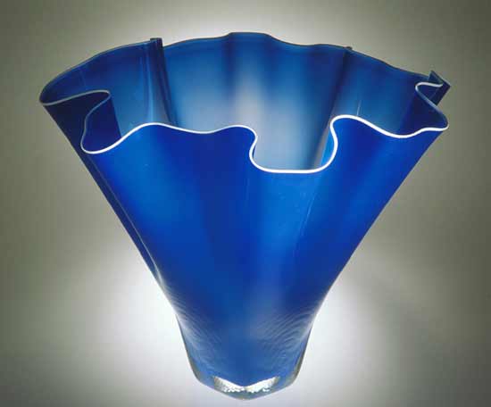 Lapis Blue Shell Bowl Form