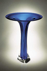 Medium Fluted Vase - Cobalt