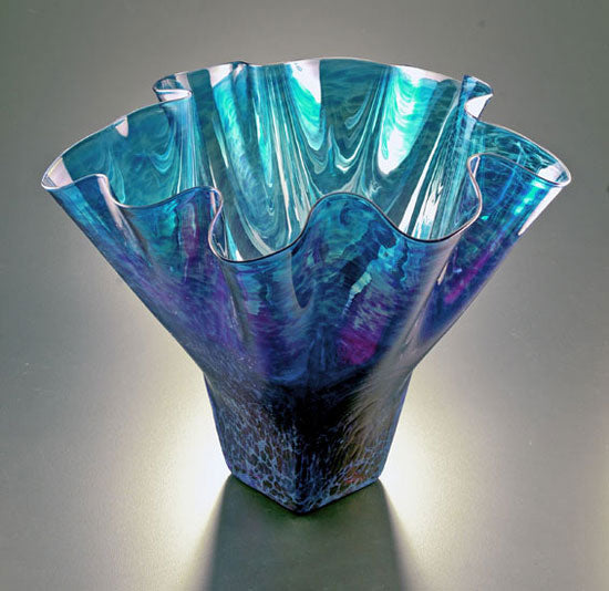 Luster Shell Bowl: Cobalt