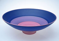 Frosted Three Part Blue Incalmo Bowl