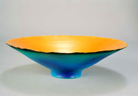 Wide Blue-Green Prosperity Bowl