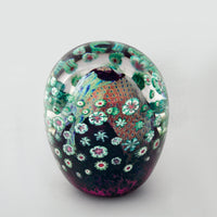 Purple and Celadon Floral Paperweight