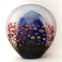Aqua Floral Paperweight II