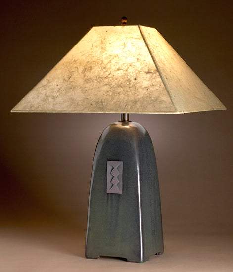 22" Lamp with Natural Lokta Shade