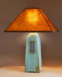 26 inch lamp with amber mica shade