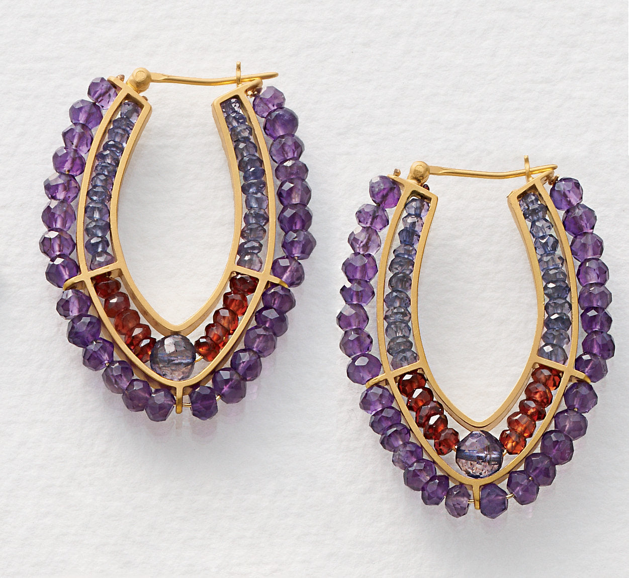 Amethyst, Iolite & Garnet Mix