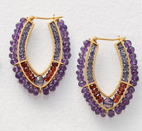 Amethyst, Iolite & Garnet Mix
