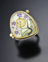 Plum Blossom Ring with Sapphire