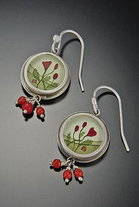 Round Poppy Earrings