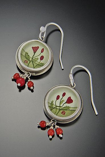 Round Poppy Earrings