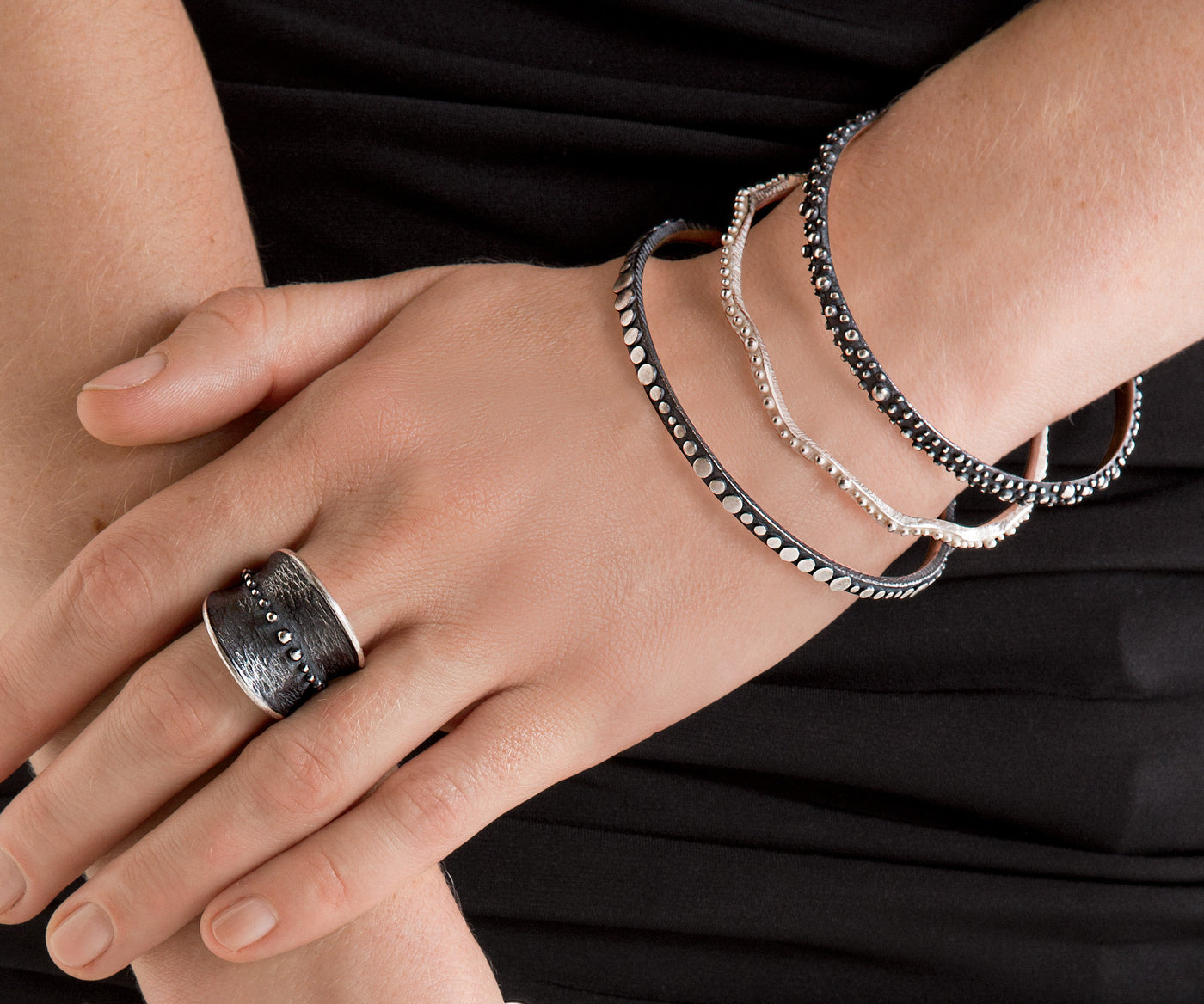 Bumpy Zig Zag Bangle