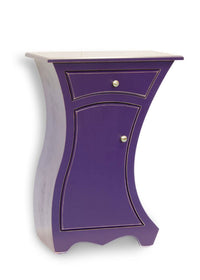 left-handed, delphinium violet
