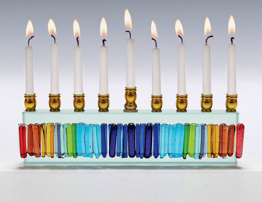 Rainbow Icicle Menorah