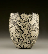 Ginkgo Vase with Carved Edge