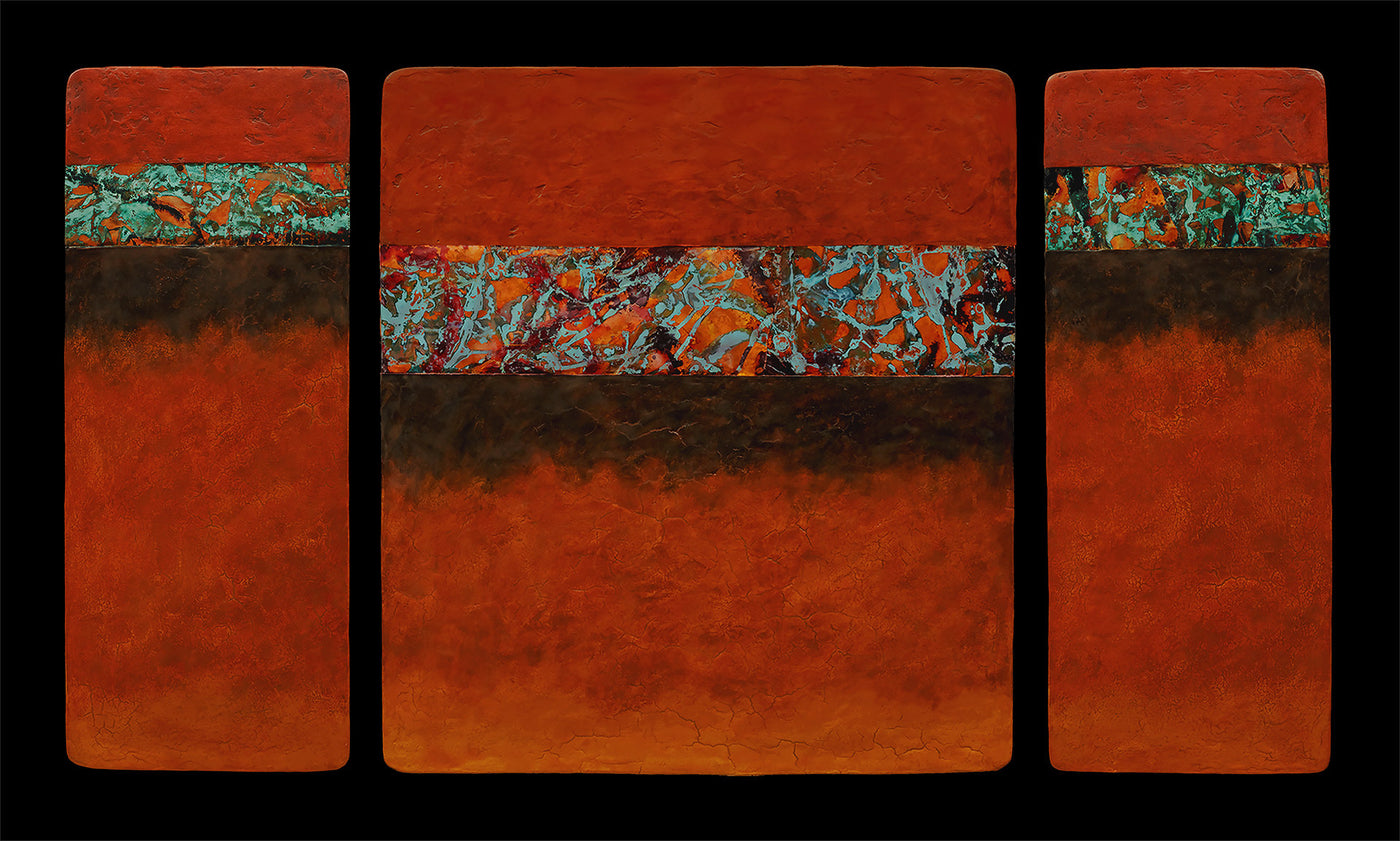 Canyon Walls: Rose M+ Triptych