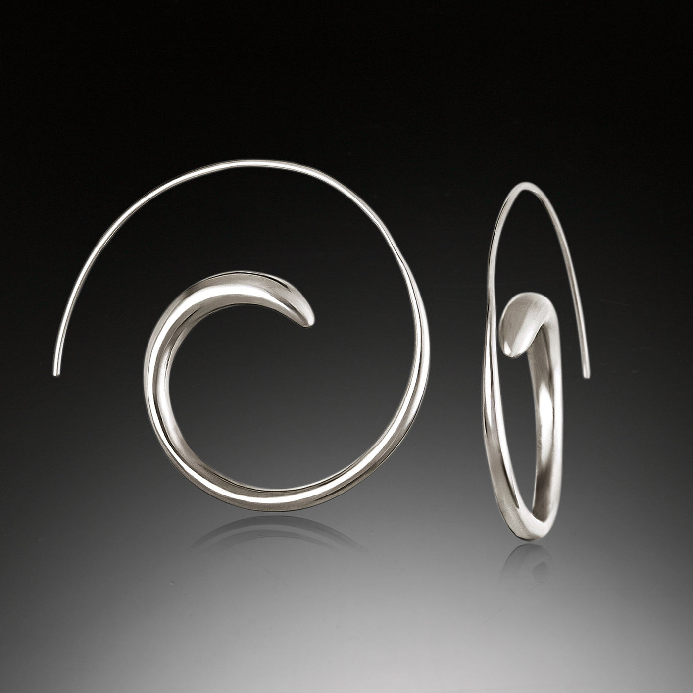 Sterling Silver Swirl Hoops