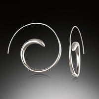 Sterling Silver Swirl Hoops