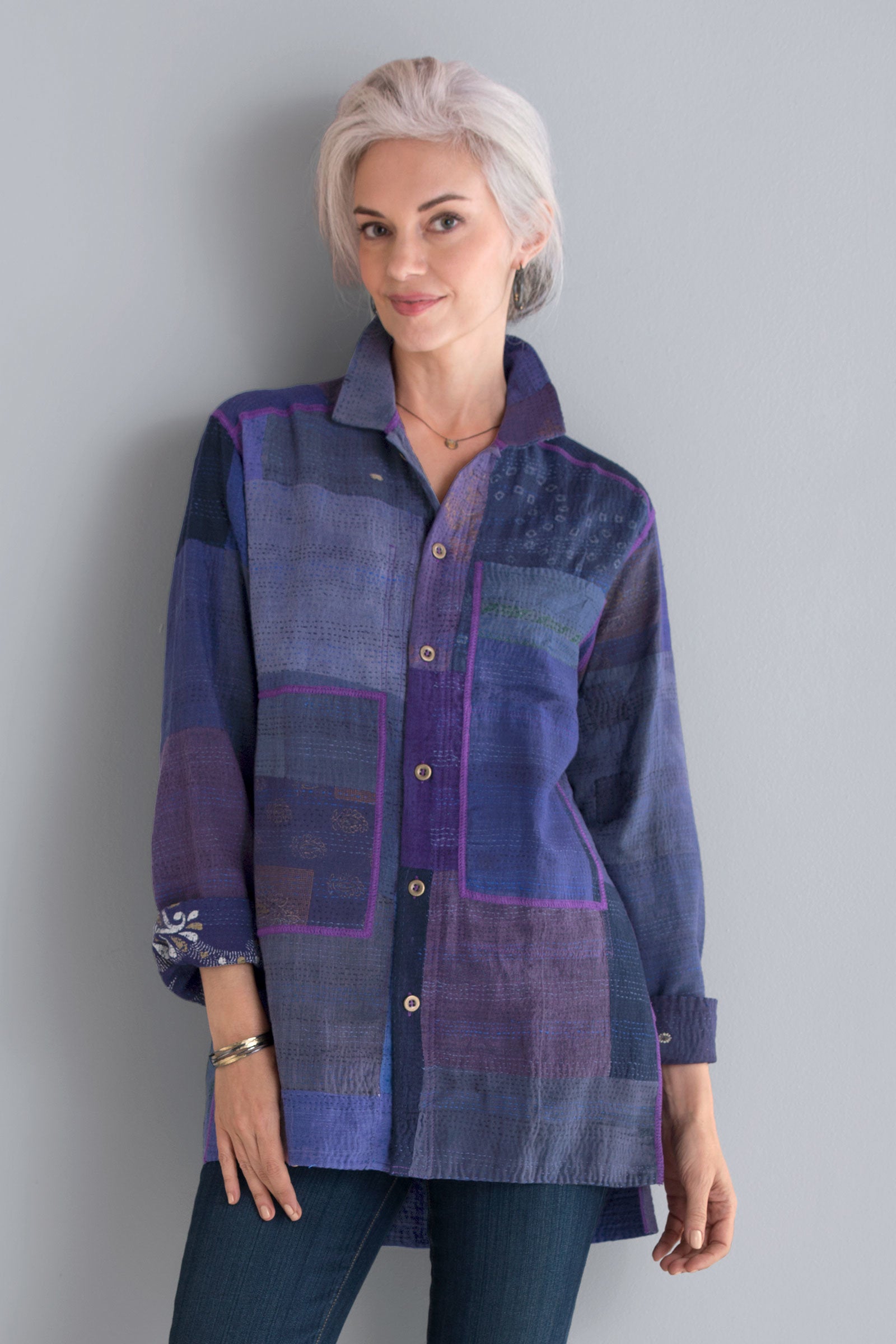 Pieced Shirt Jacket · Artful Home