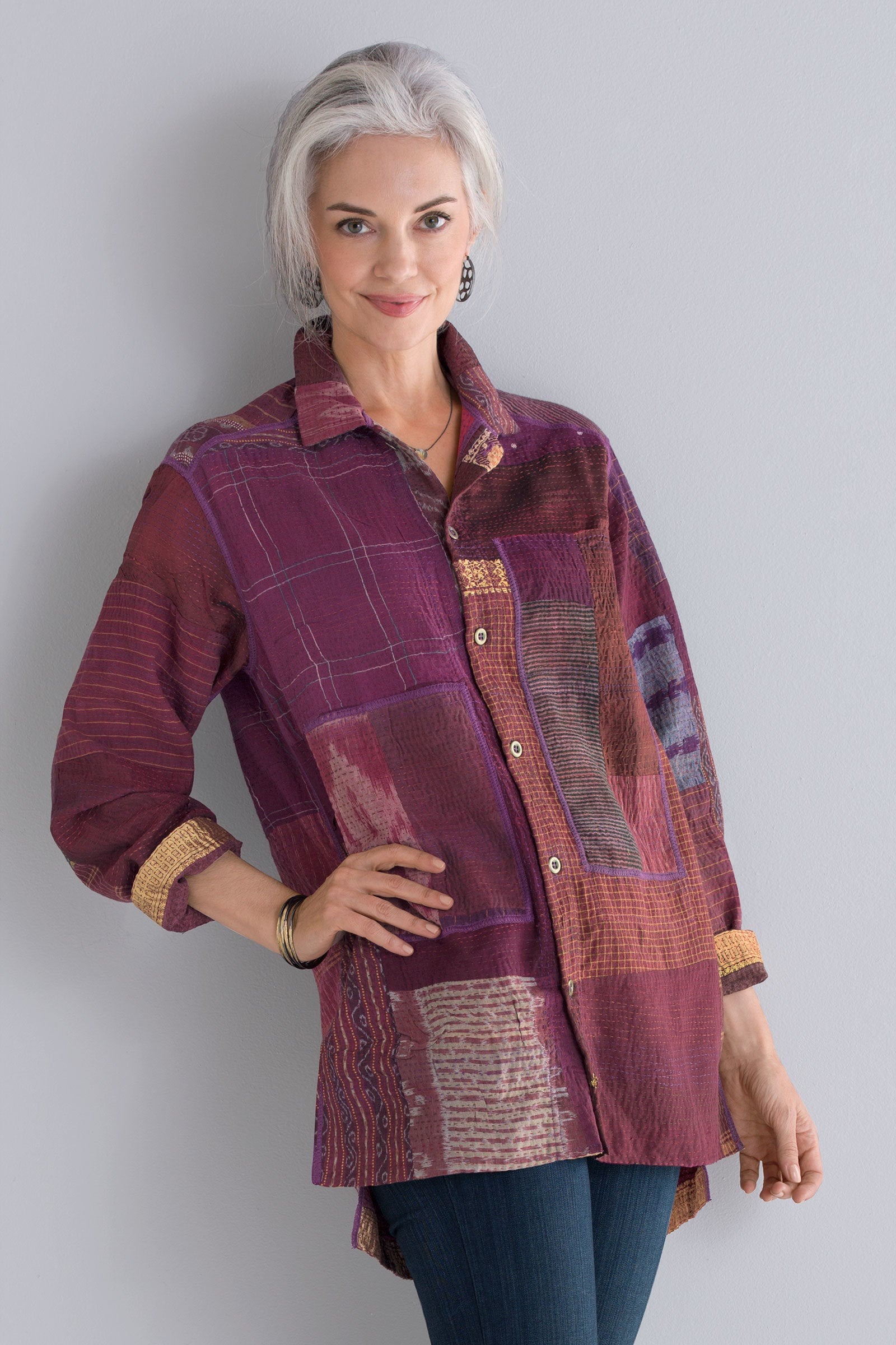 Pieced Shirt Jacket · Artful Home