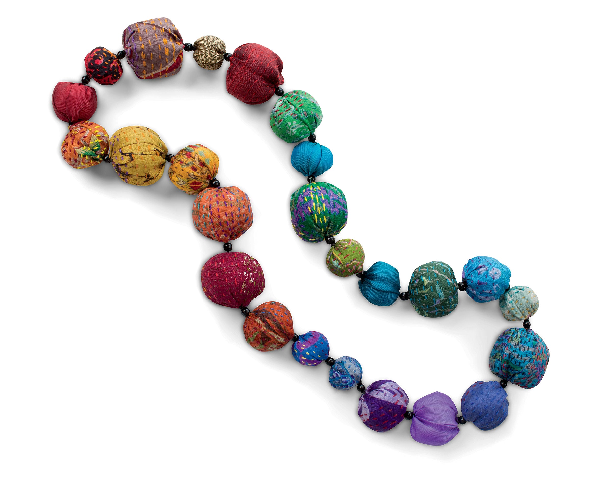Silk Kantha Rainbow Necklace