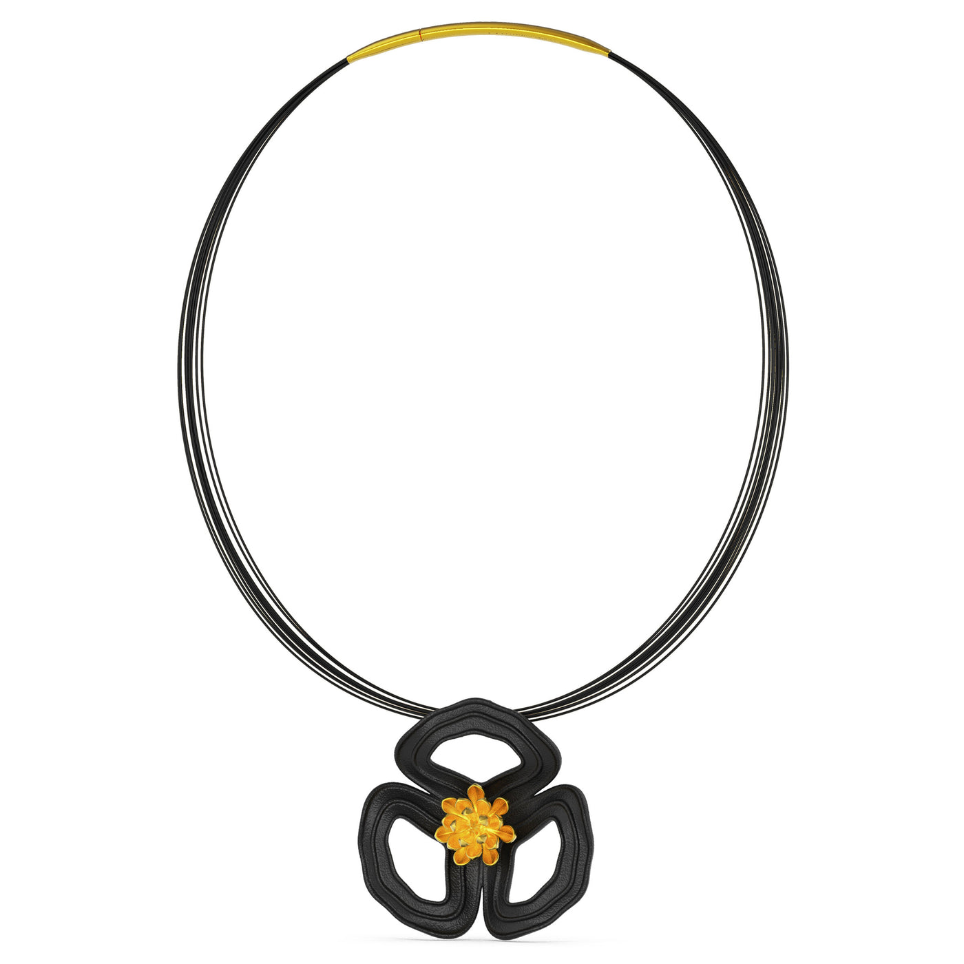 Gold Poppy Pendant