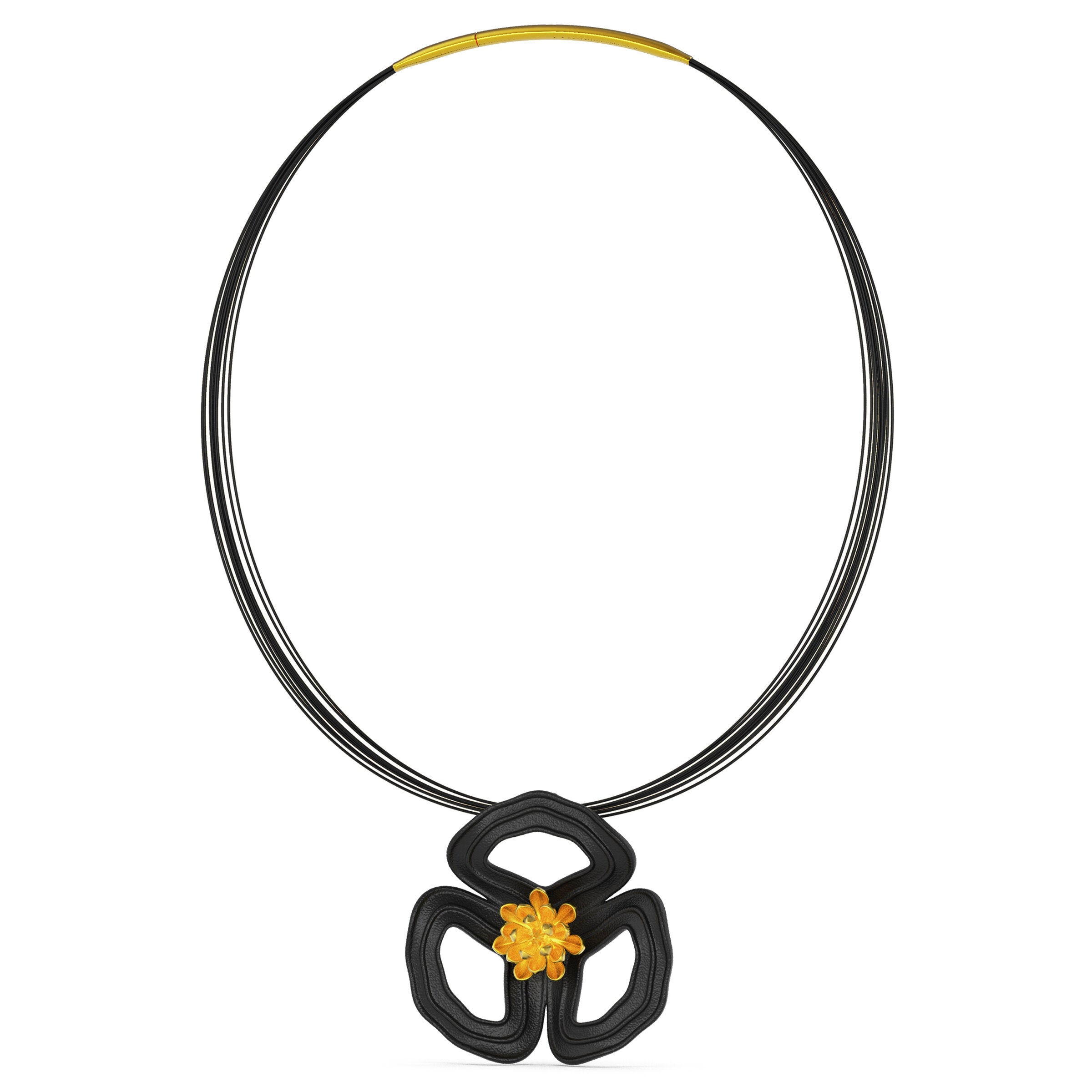 Gold Poppy Pendant