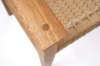 White Oak Danish Cord Bench