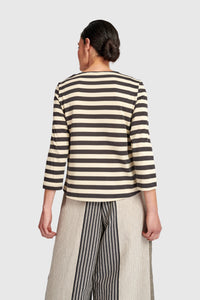 Cream/Gray Stripes