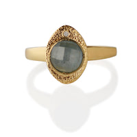 Blue Rose-Cut Sapphire Sorbet Ring