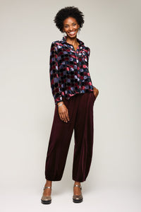 Burnout Velvet Dot Shirt