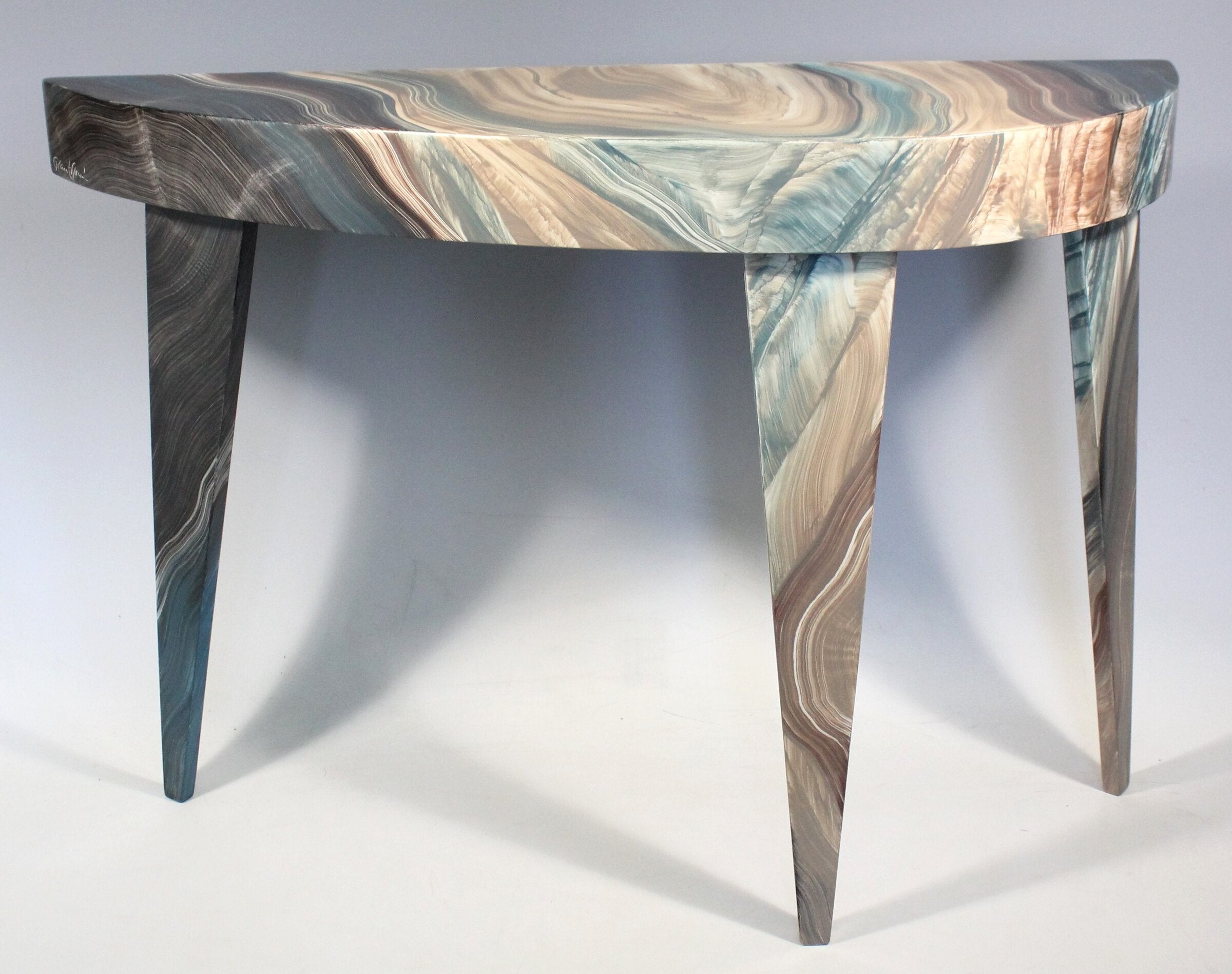Glacier French Curve Console Table