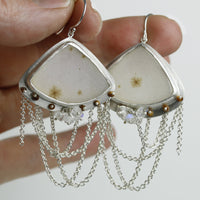 Dendritic Druzy Dangle Earrings