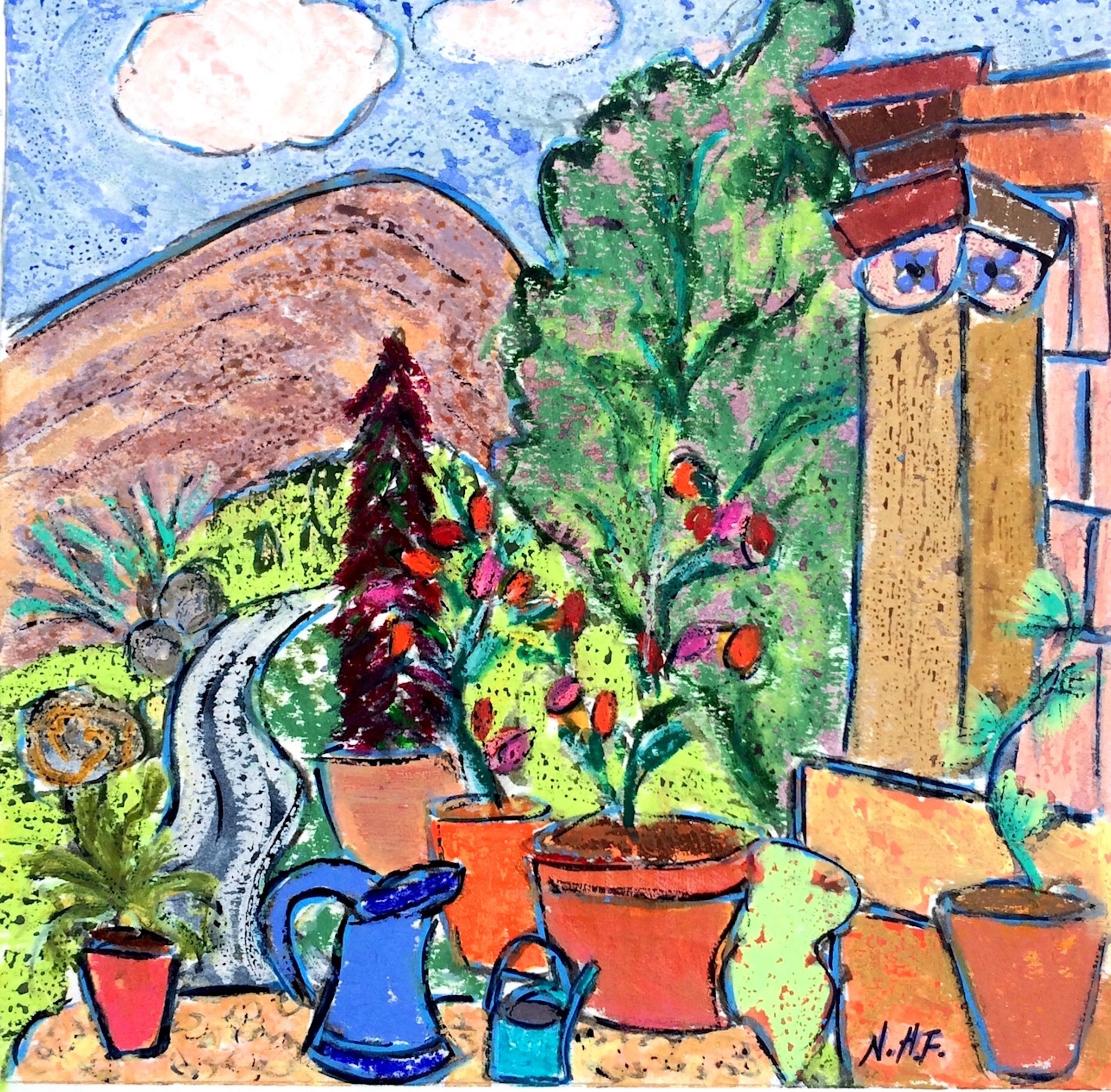 Flower Pots in the Doorway