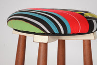 Kente Cloth and African Mahogany Stool