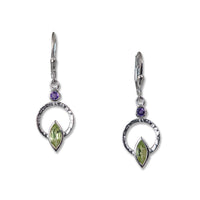 peridot with amethyst accent