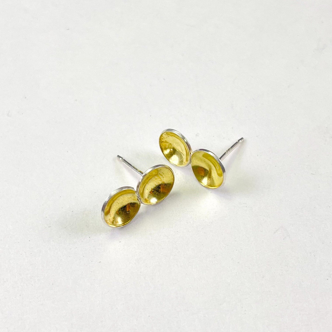 Double Gold Stud Earrings